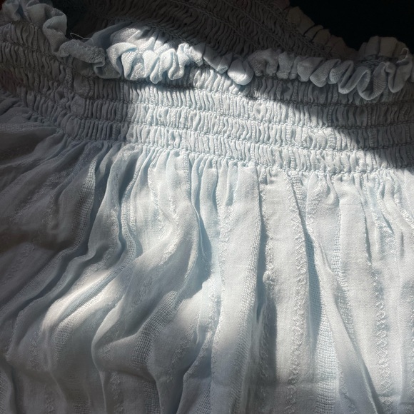 Violet Light Blue Off the Shoulder Top - Picture 3 of 4